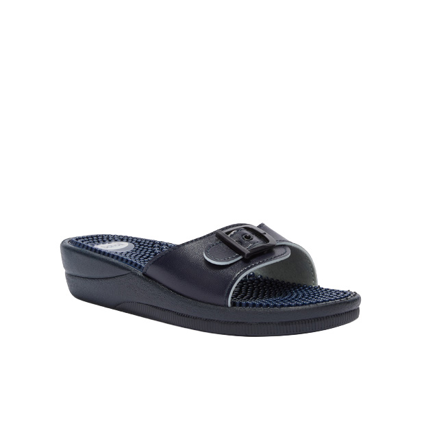 Scholl New Massage Ανατομικό Σανδάλι Navy Blue 
