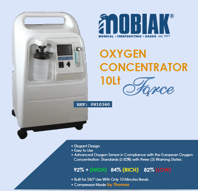 Oxygen Concentrator 10 Lt Force 